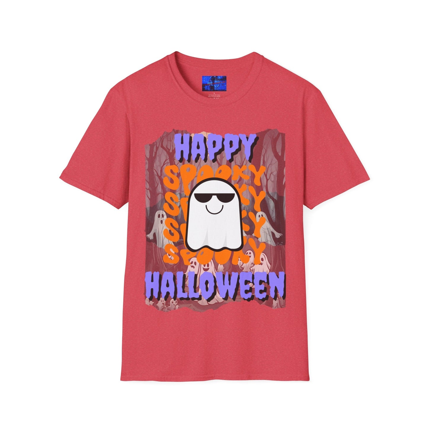 Spooky Happy Halloween Ghost PRfont Unisex T-Shirt by cypherpunkgear – cypherpunkgear.com | Cypherpunk Merch