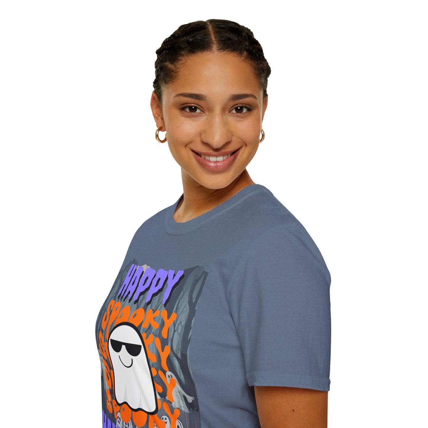 Spooky Happy Halloween Ghost PRfont Unisex T-Shirt by cypherpunkgear – cypherpunkgear.com | Cypherpunk Merch