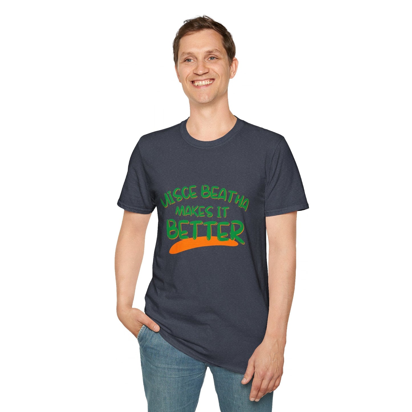 Uisce Beatha makes it better GNfont DKcolors Unisex T-Shirt by cypherpunkgear – cypherpunkgear.com | Cypherpunk Merch