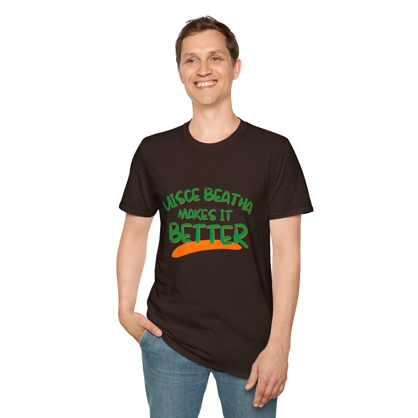 Uisce Beatha makes it better GNfont DKcolors Unisex T-Shirt by cypherpunkgear – cypherpunkgear.com | Cypherpunk Merch