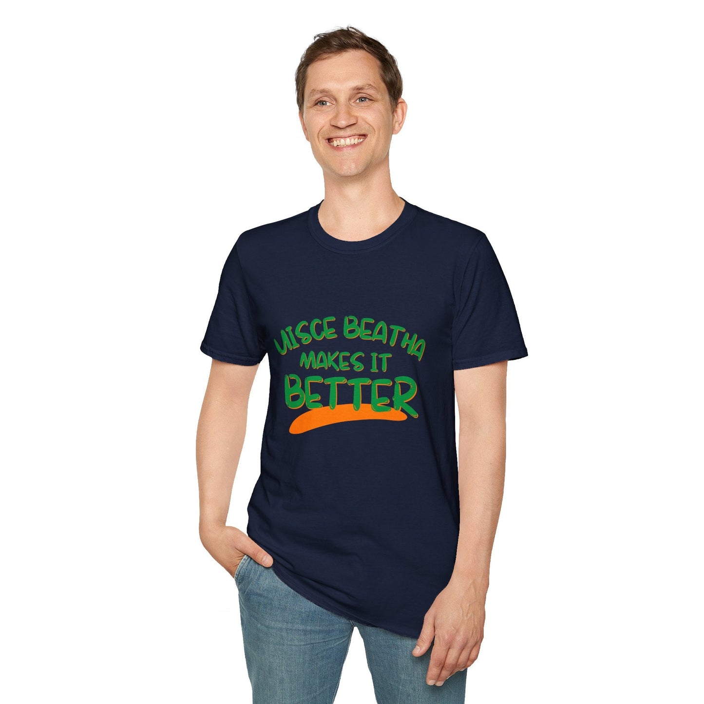 Uisce Beatha makes it better GNfont DKcolors Unisex T-Shirt by cypherpunkgear – cypherpunkgear.com | Cypherpunk Merch