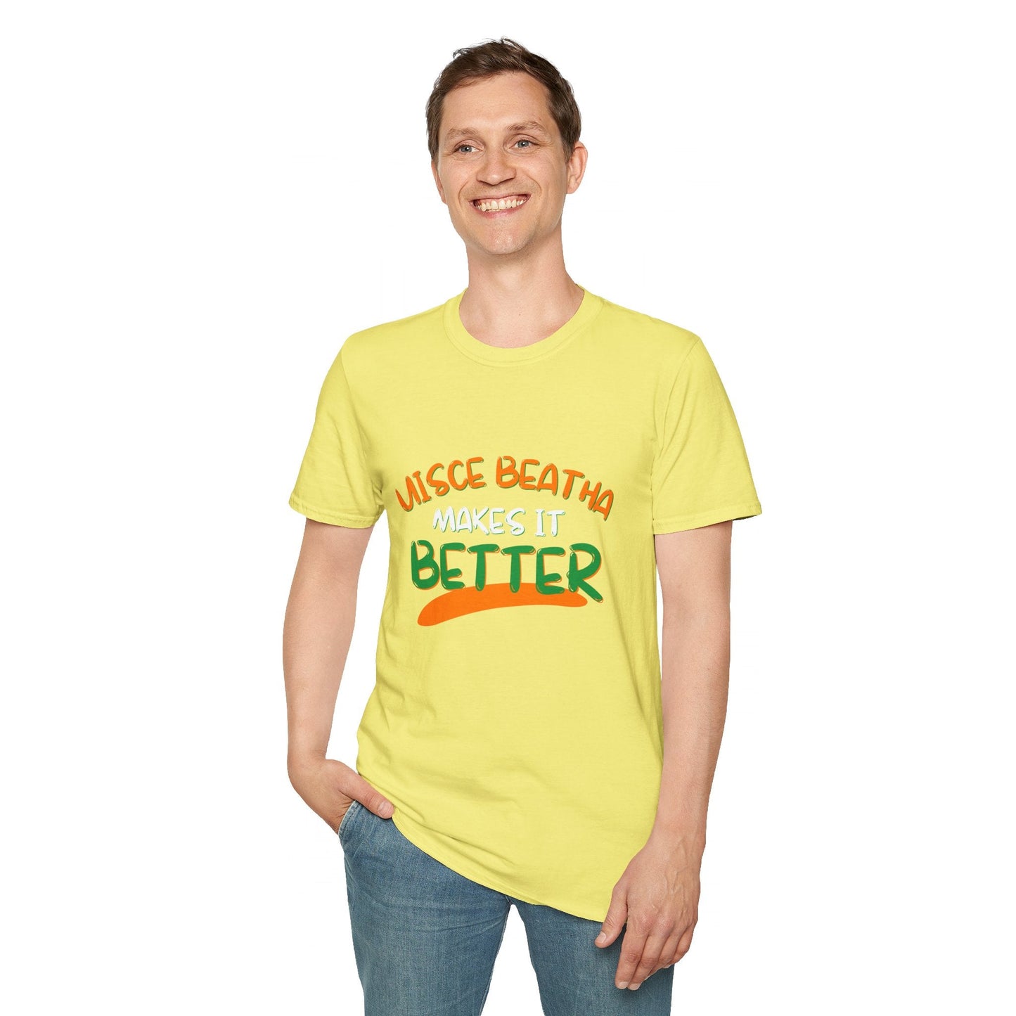 Uisce Beatha makes it better OWGfont LTcolors Unisex T-Shirt by cypherpunkgear – cypherpunkgear.com | Cypherpunk Merch