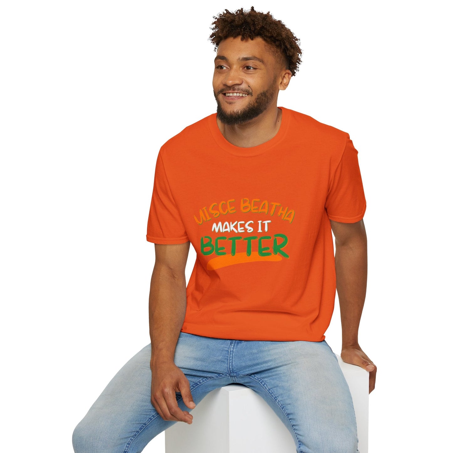 Uisce Beatha makes it better OWGfont LTcolors Unisex T-Shirt by cypherpunkgear – cypherpunkgear.com | Cypherpunk Merch
