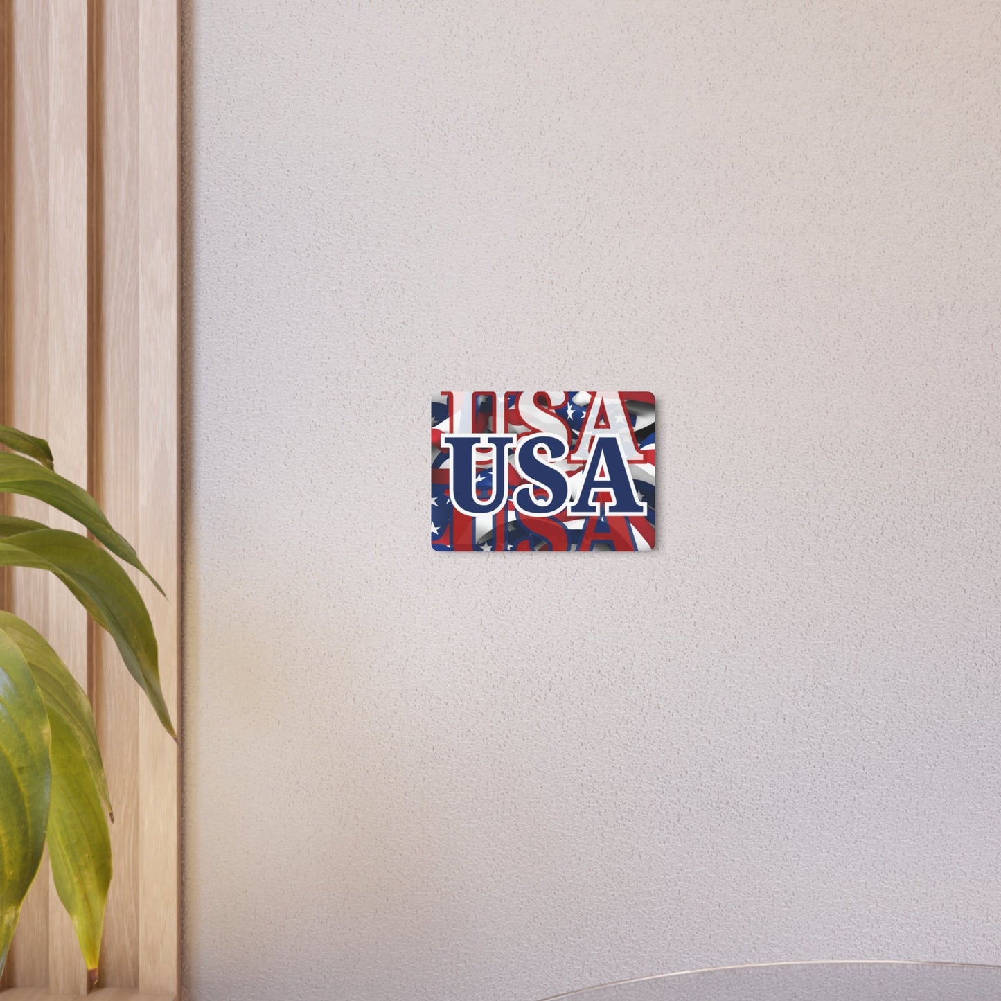 USA! USA! USA Blue Center Metal Art Sign by cypherpunkgear – cypherpunkgear.com | Cypherpunk Merch