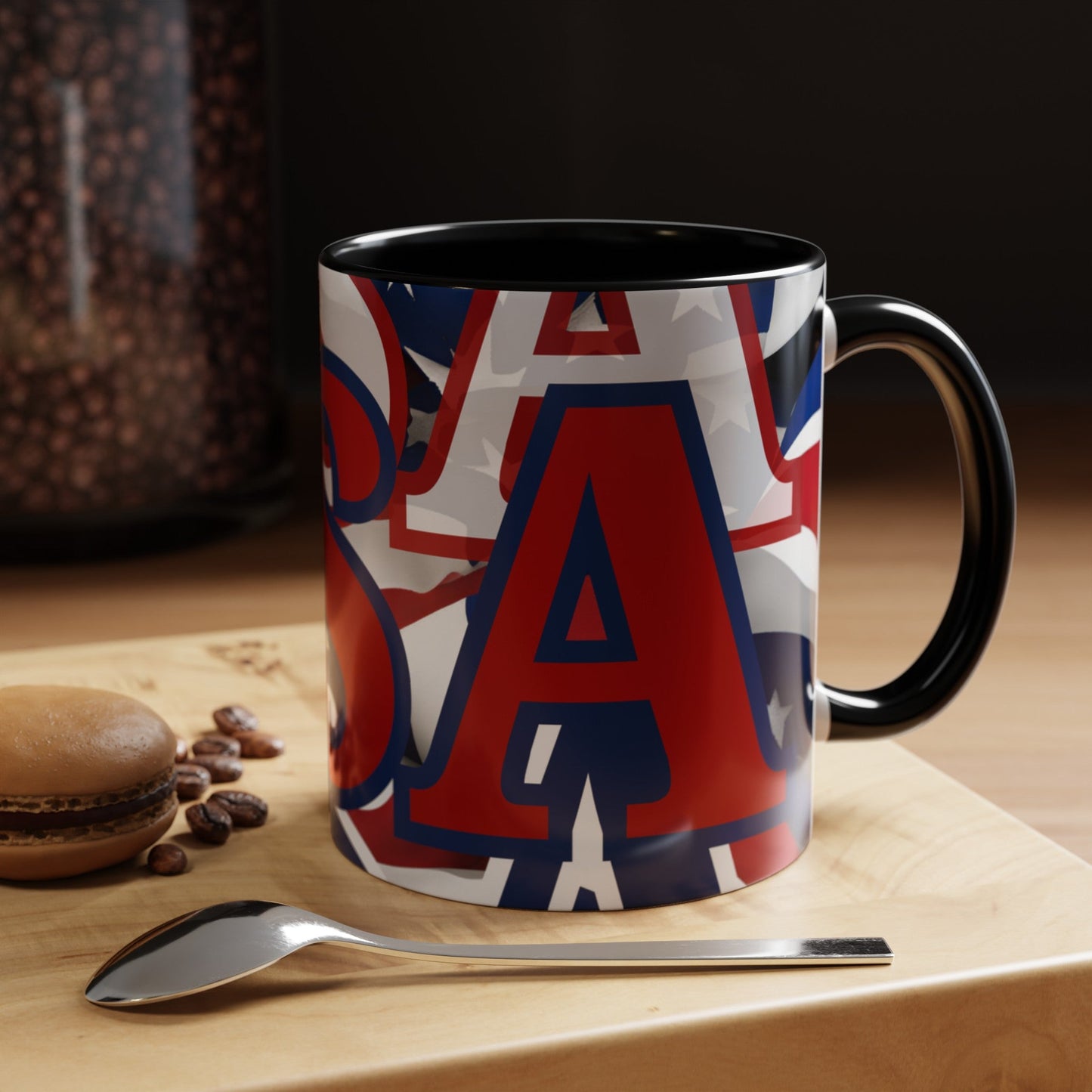USA! USA! USA RDfont Patriot Accent Mug by cypherpunkgear – cypherpunkgear.com | Cypherpunk Merch