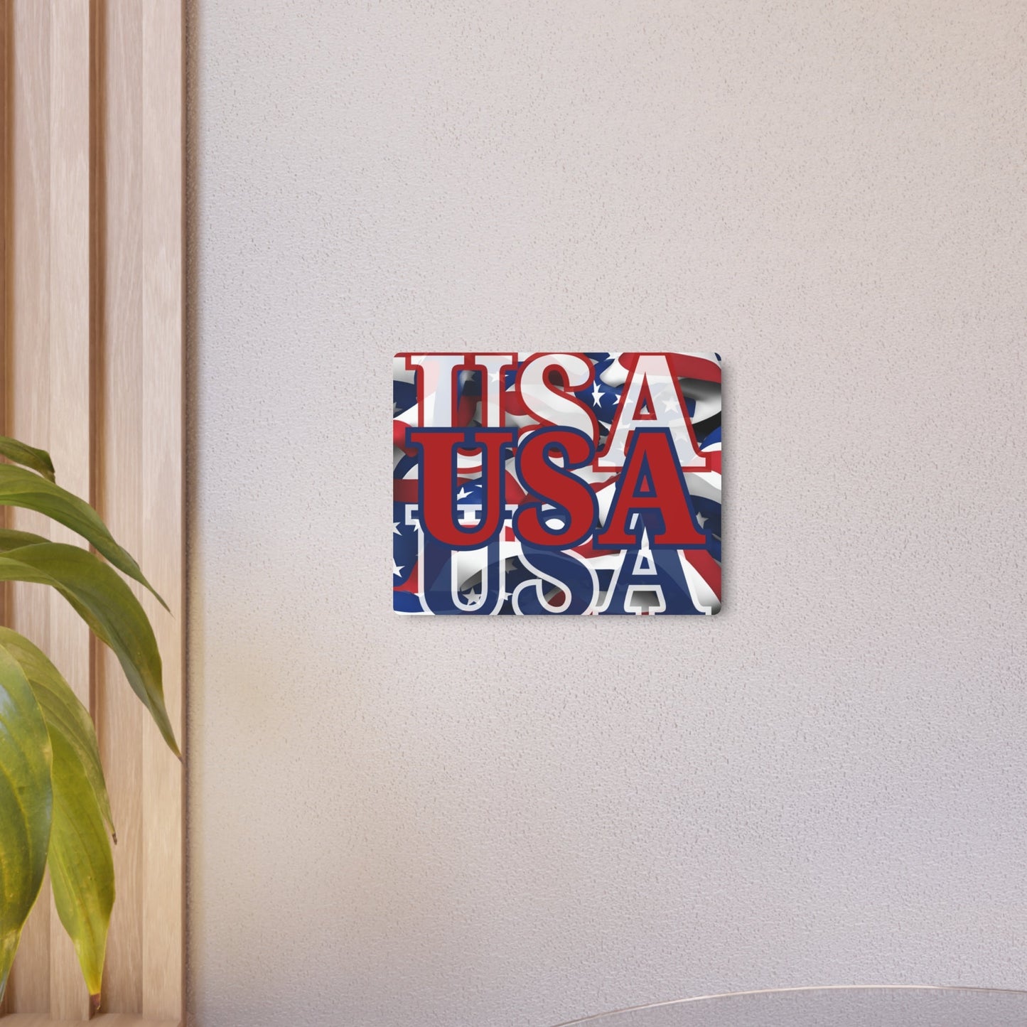 USA! USA! USA Red Center Metal Art Sign by cypherpunkgear – cypherpunkgear.com | Cypherpunk Merch