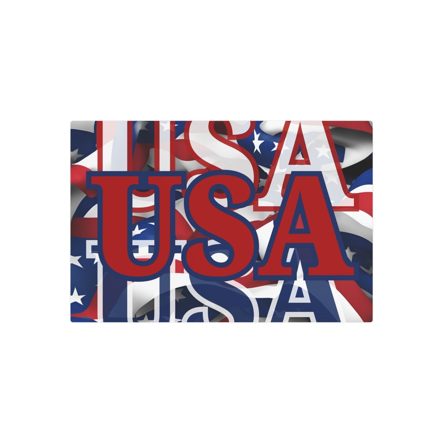 USA! USA! USA Red Center Metal Art Sign by cypherpunkgear – cypherpunkgear.com | Cypherpunk Merch