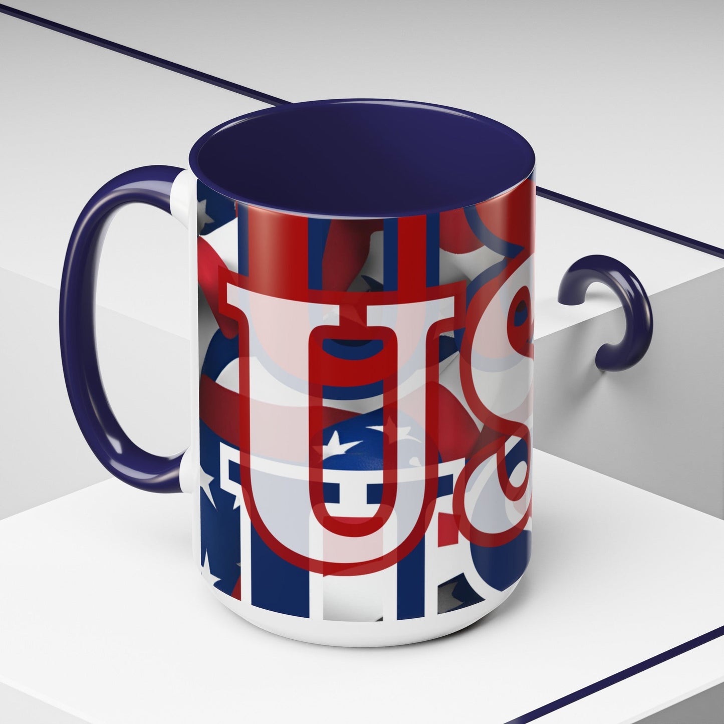USA! USA! USA WHfont Patriot Accent Mug by cypherpunkgear – cypherpunkgear.com | Cypherpunk Merch