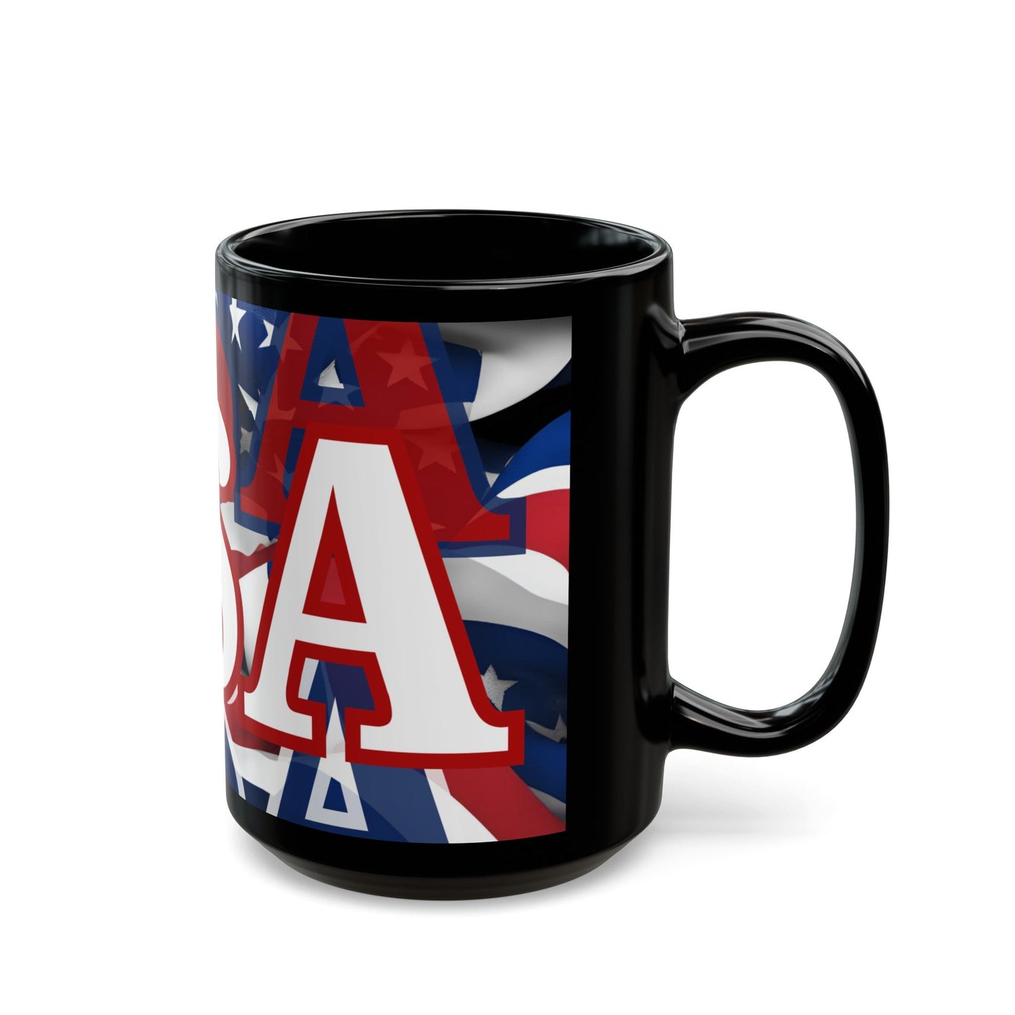 USA! USA! USA WHfont Patriot Black Mug by cypherpunkgear – cypherpunkgear.com | Cypherpunk Merch