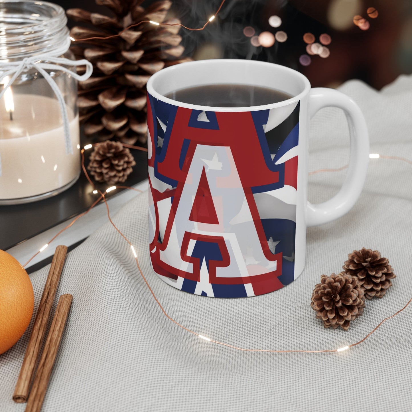 USA! USA! USA WHfont Patriot White Mug by cypherpunkgear – cypherpunkgear.com | Cypherpunk Merch