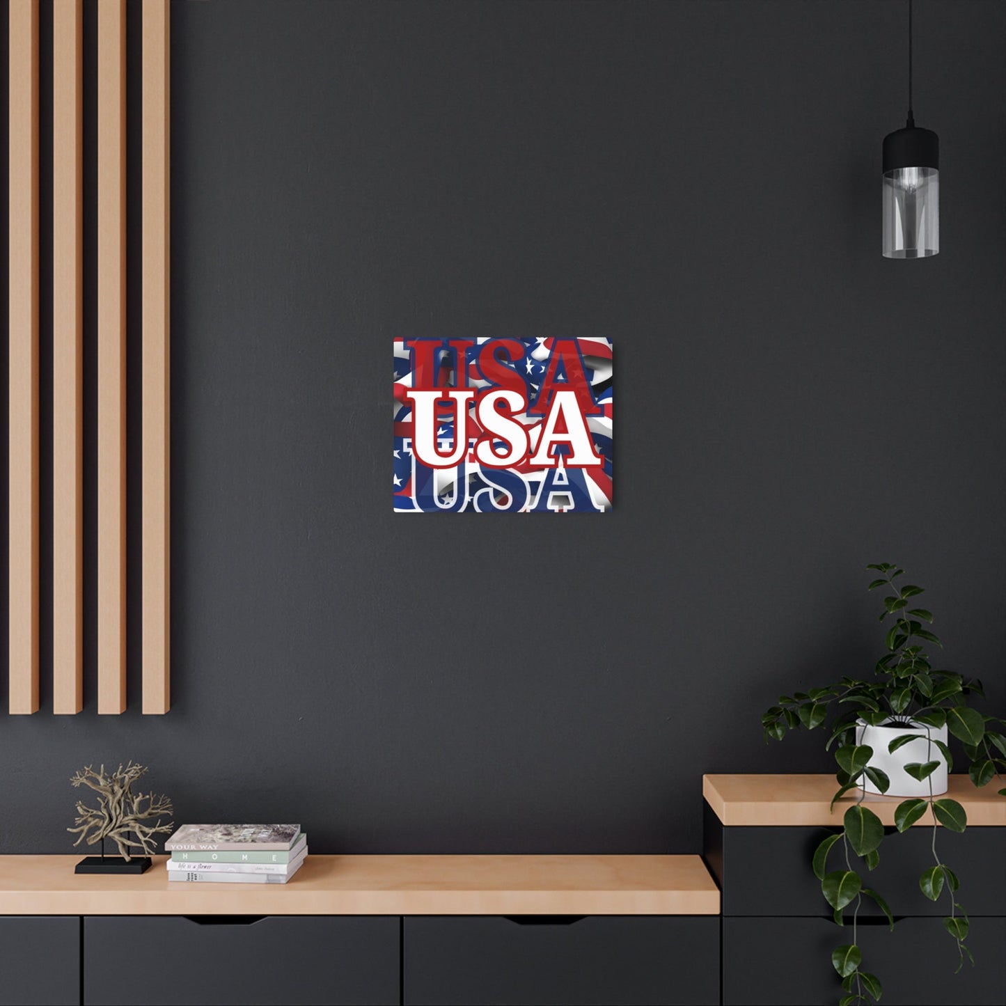 USA! USA! USA White Center Metal Art Sign by cypherpunkgear – cypherpunkgear.com | Cypherpunk Merch