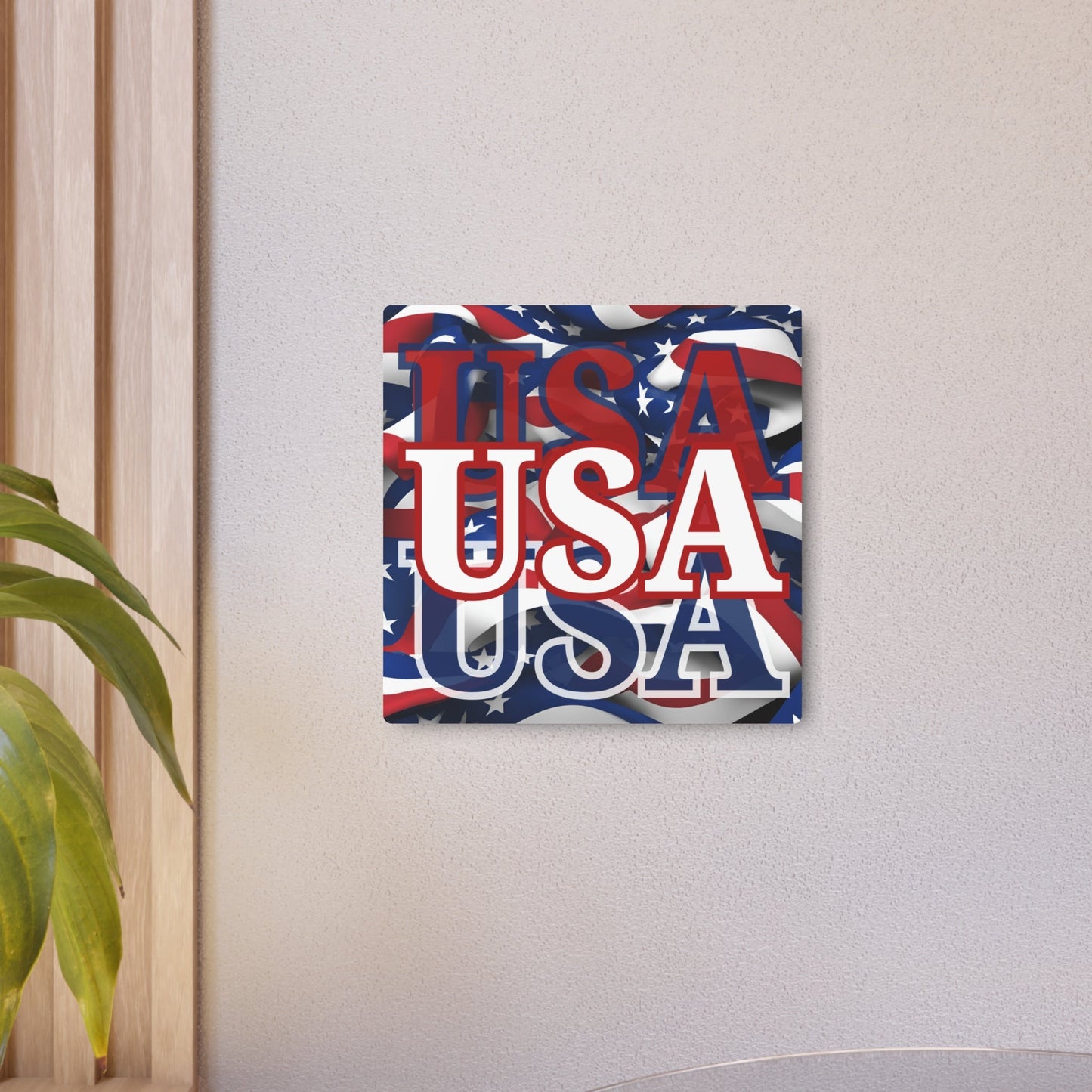 USA! USA! USA White Center Metal Art Sign by cypherpunkgear – cypherpunkgear.com | Cypherpunk Merch