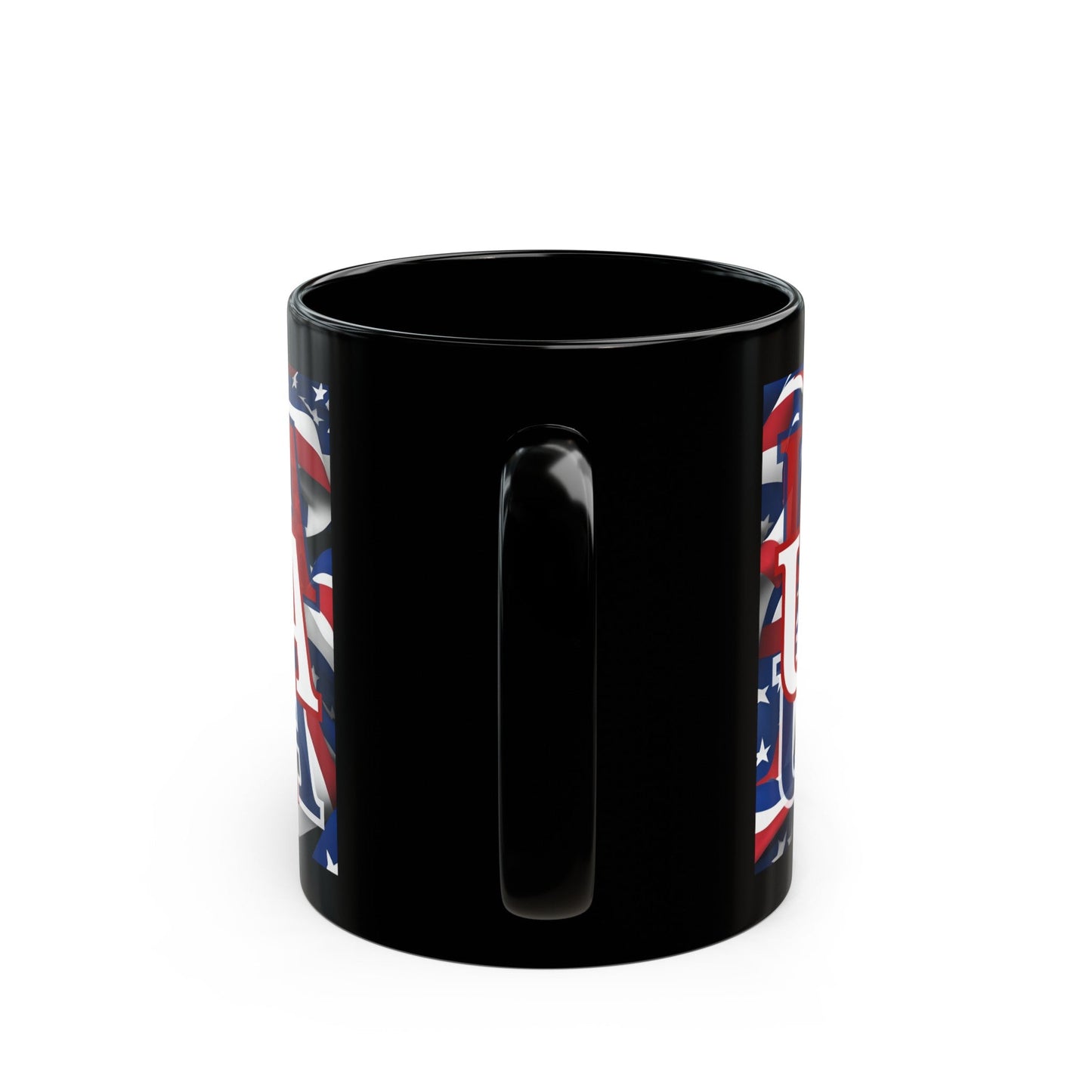 USA WHfont Center Patriot Black Mug by cypherpunkgear – cypherpunkgear.com | Cypherpunk Merch