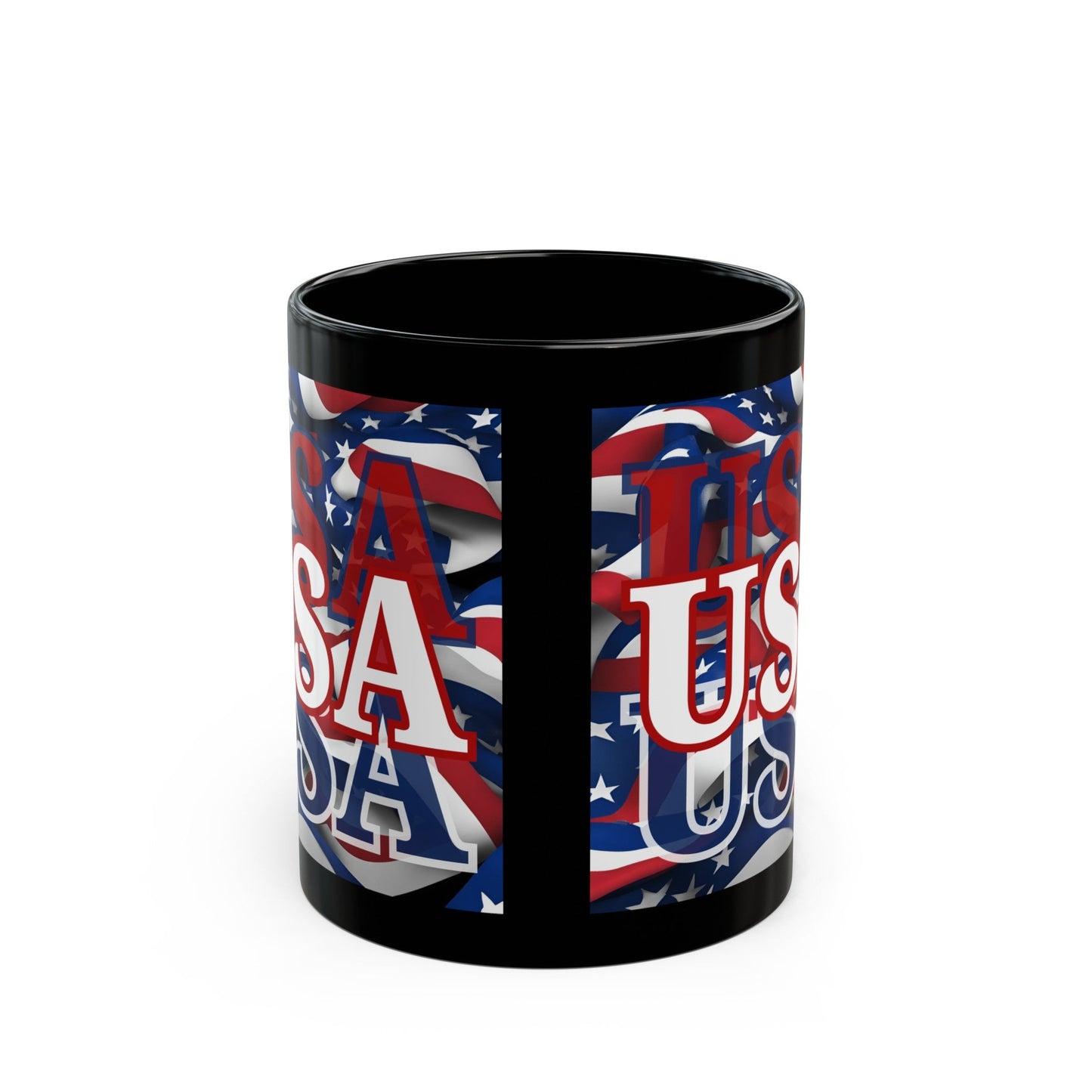 USA WHfont Center Patriot Black Mug by cypherpunkgear – cypherpunkgear.com | Cypherpunk Merch