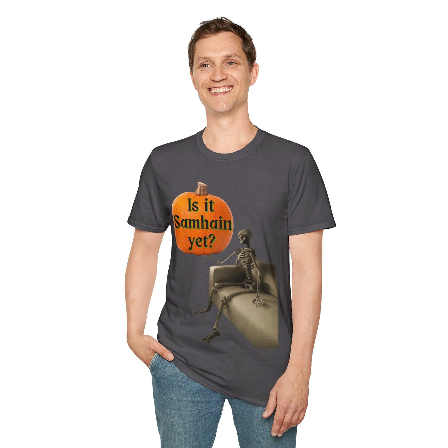 Waiting for Samhain Skeleton DKcolors Unisex T-Shirt by cypherpunkgear – cypherpunkgear.com | Cypherpunk Merch
