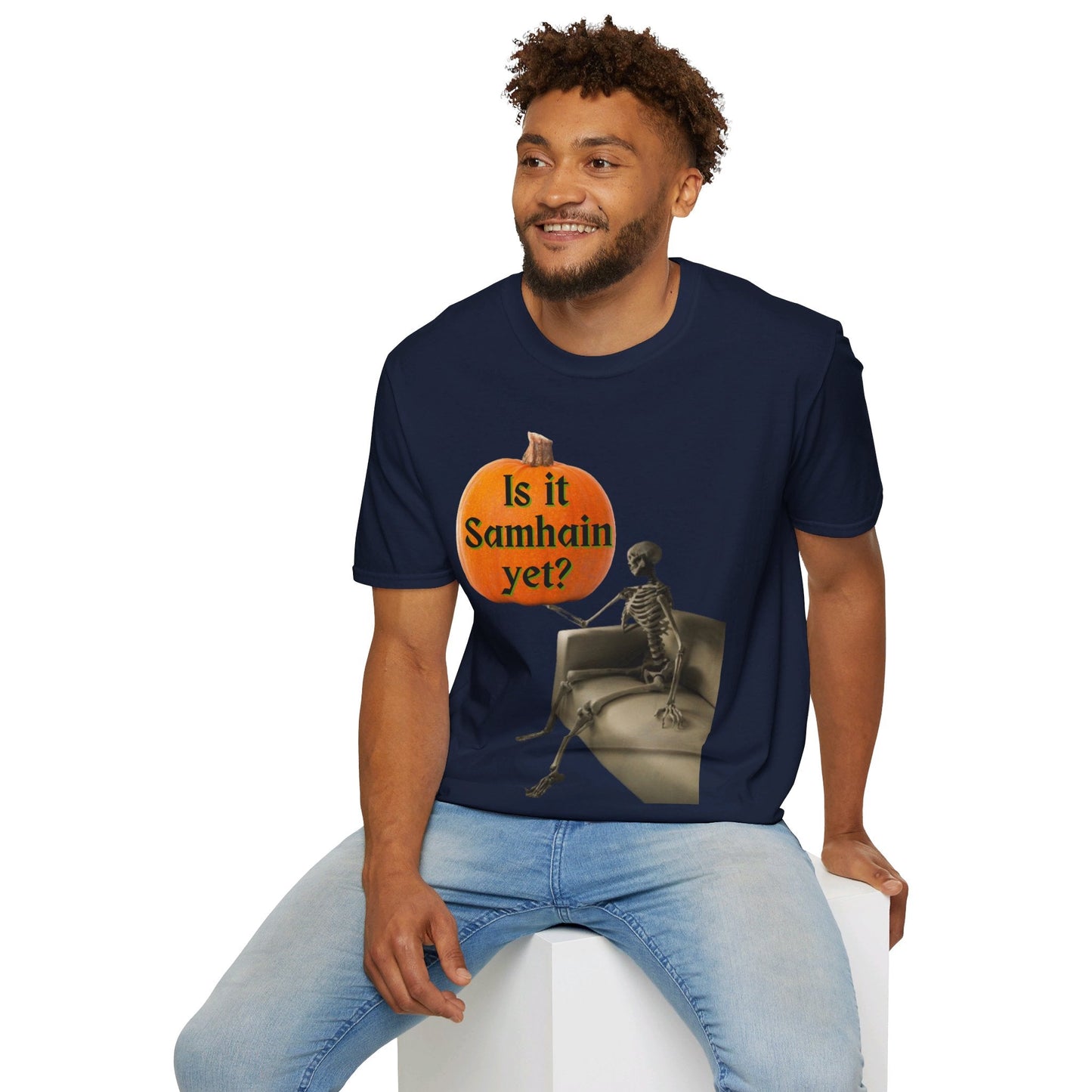 Waiting for Samhain Skeleton DKcolors Unisex T-Shirt by cypherpunkgear – cypherpunkgear.com | Cypherpunk Merch
