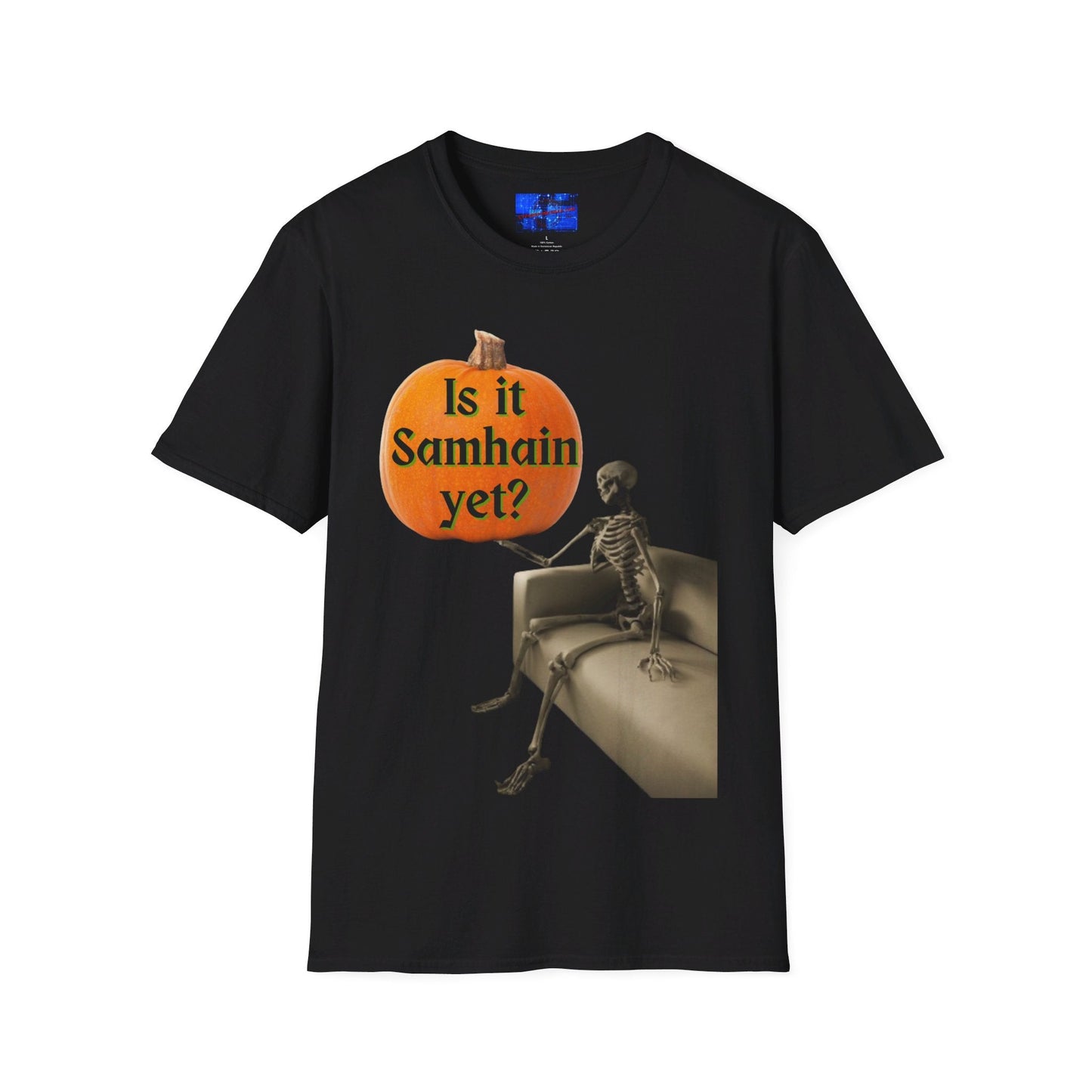 Waiting for Samhain Skeleton DKcolors Unisex T-Shirt by cypherpunkgear – cypherpunkgear.com | Cypherpunk Merch