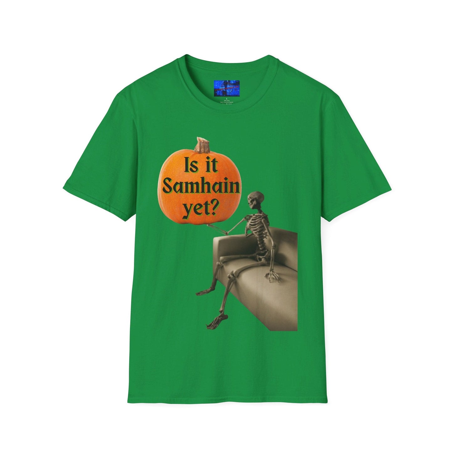 Waiting for Samhain Skeleton DKcolors Unisex T-Shirt by cypherpunkgear – cypherpunkgear.com | Cypherpunk Merch