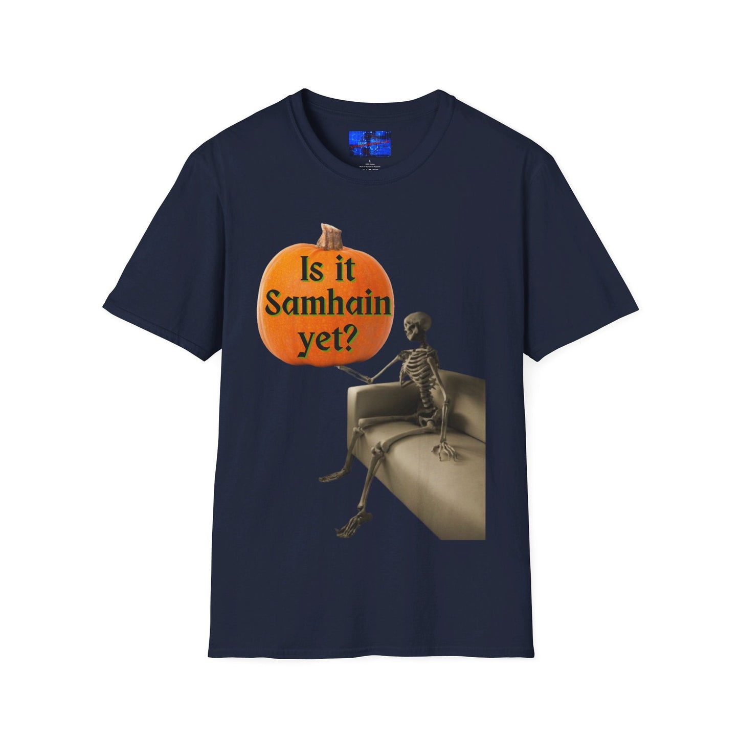 Waiting for Samhain Skeleton DKcolors Unisex T-Shirt by cypherpunkgear – cypherpunkgear.com | Cypherpunk Merch