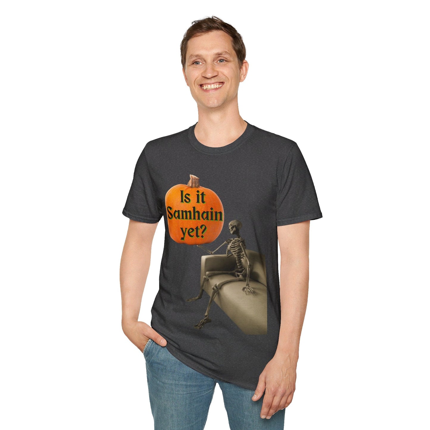 Waiting for Samhain Skeleton DKcolors Unisex T-Shirt by cypherpunkgear – cypherpunkgear.com | Cypherpunk Merch