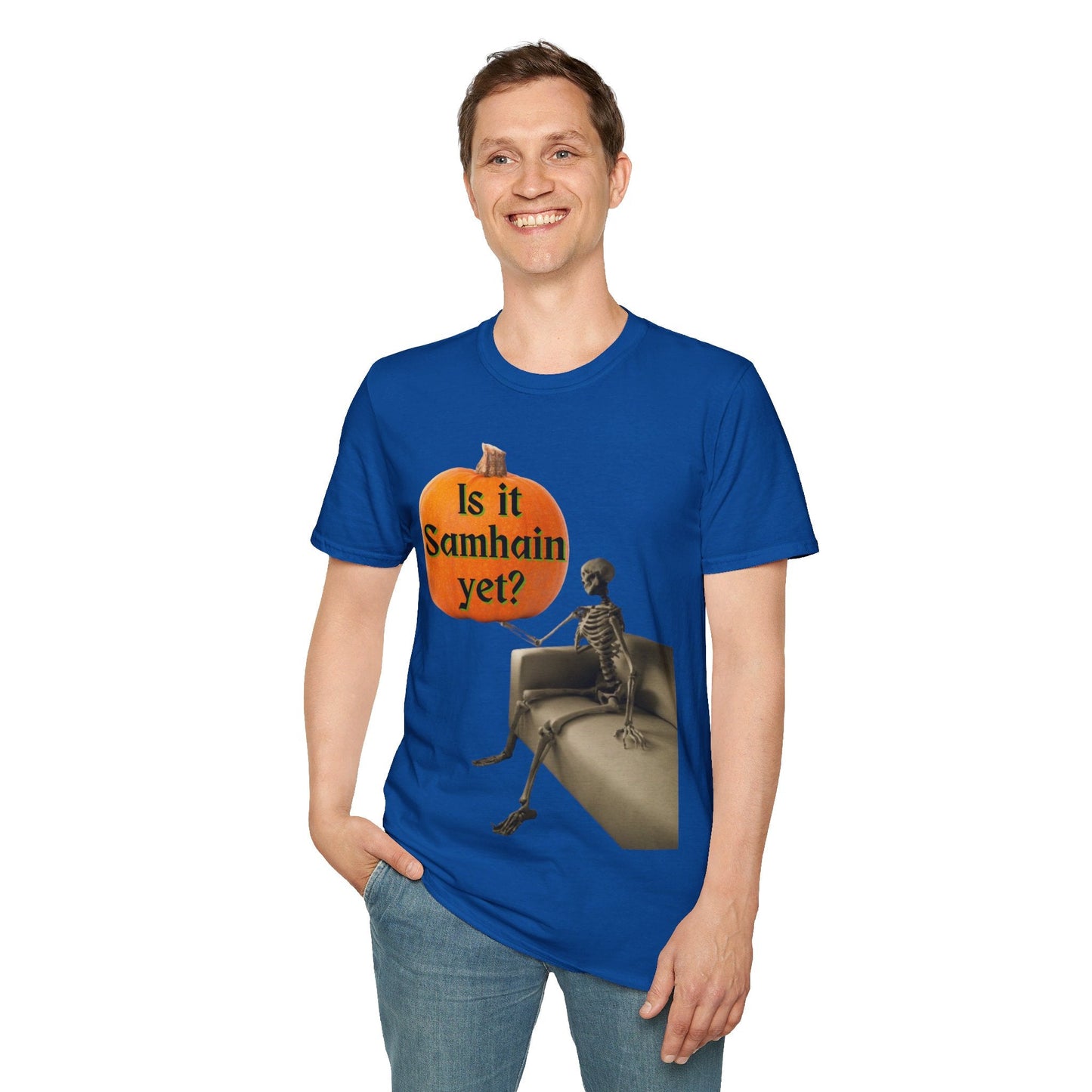 Waiting for Samhain Skeleton DKcolors Unisex T-Shirt by cypherpunkgear – cypherpunkgear.com | Cypherpunk Merch