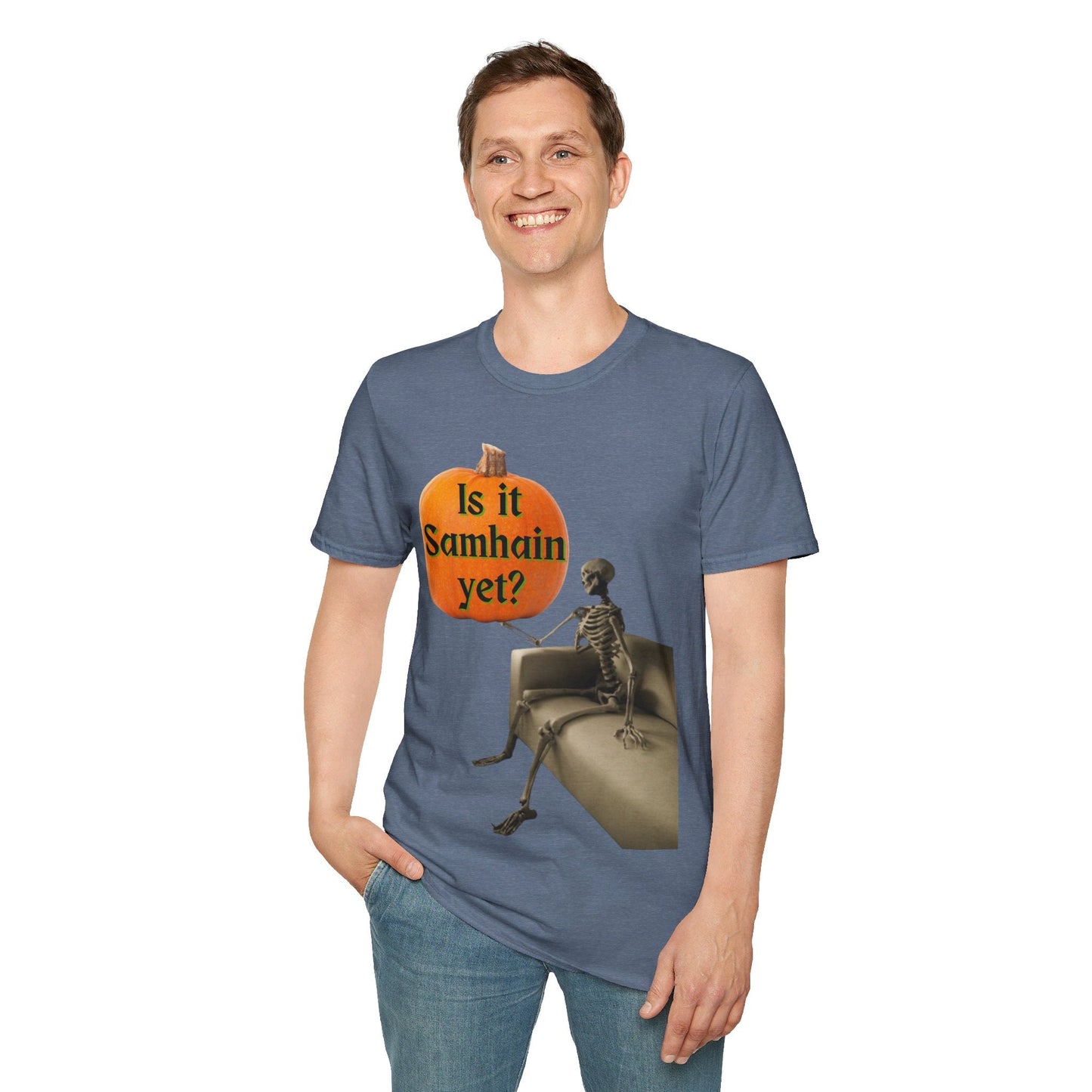 Waiting for Samhain Skeleton DKcolors Unisex T-Shirt by cypherpunkgear – cypherpunkgear.com | Cypherpunk Merch