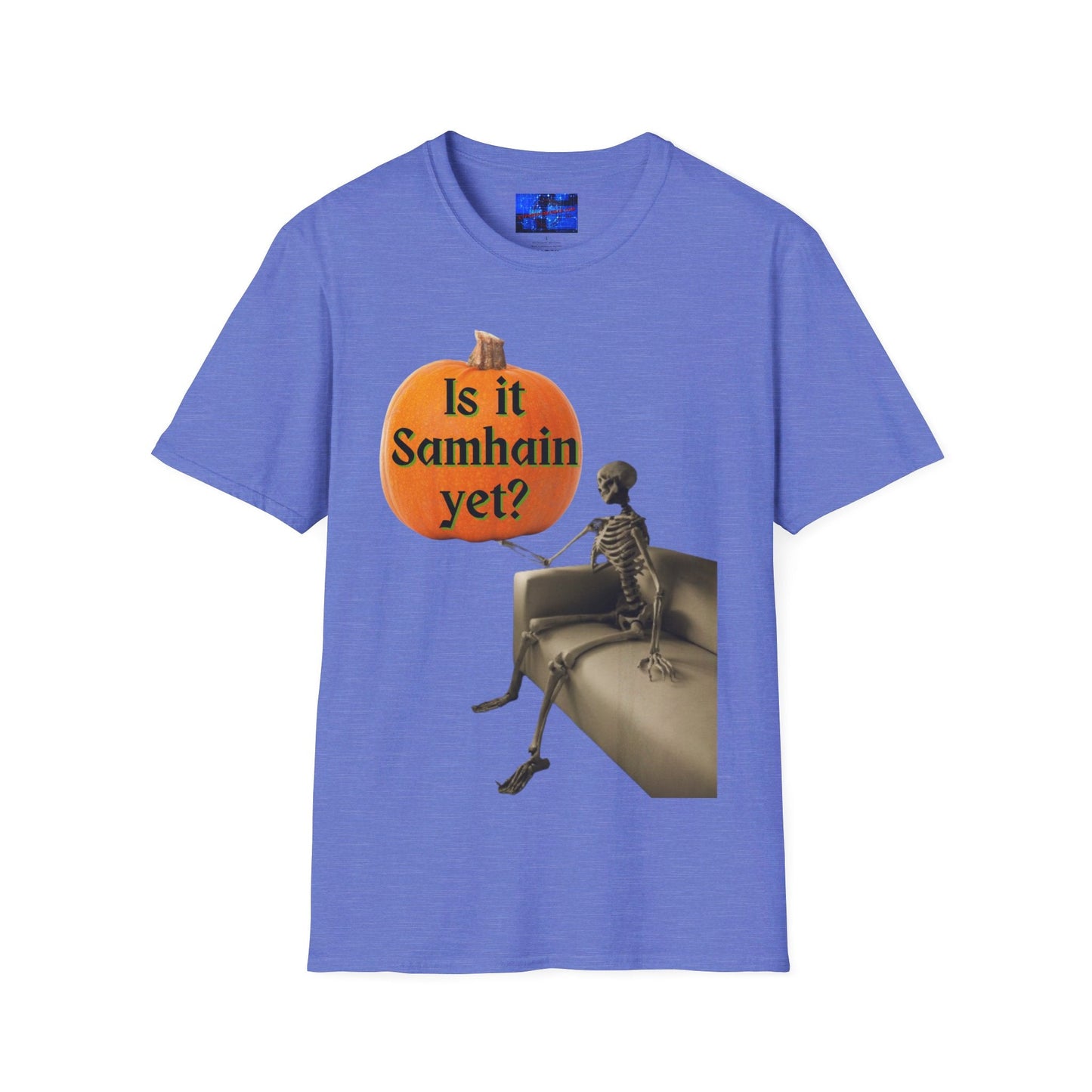 Waiting for Samhain Skeleton LTcolors Unisex T-Shirt by cypherpunkgear – cypherpunkgear.com | Cypherpunk Merch