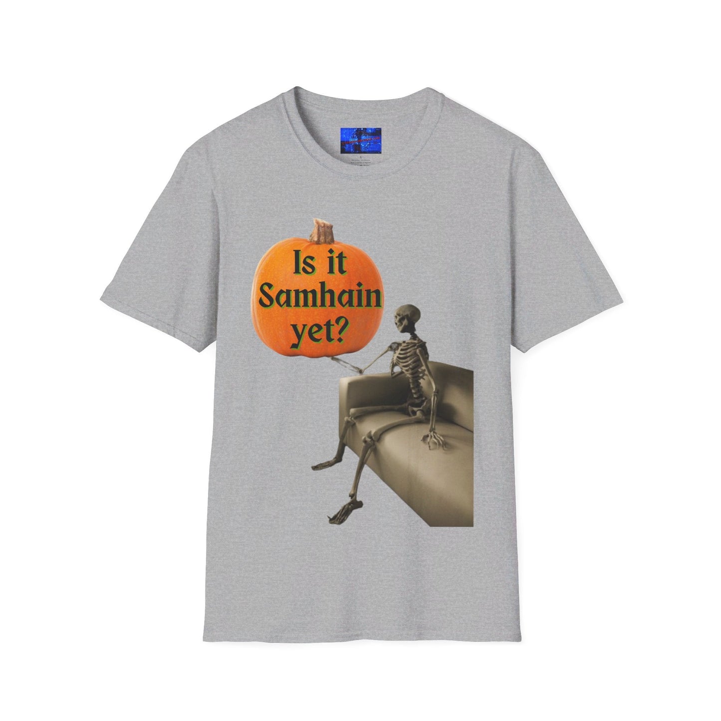 Waiting for Samhain Skeleton LTcolors Unisex T-Shirt by cypherpunkgear – cypherpunkgear.com | Cypherpunk Merch