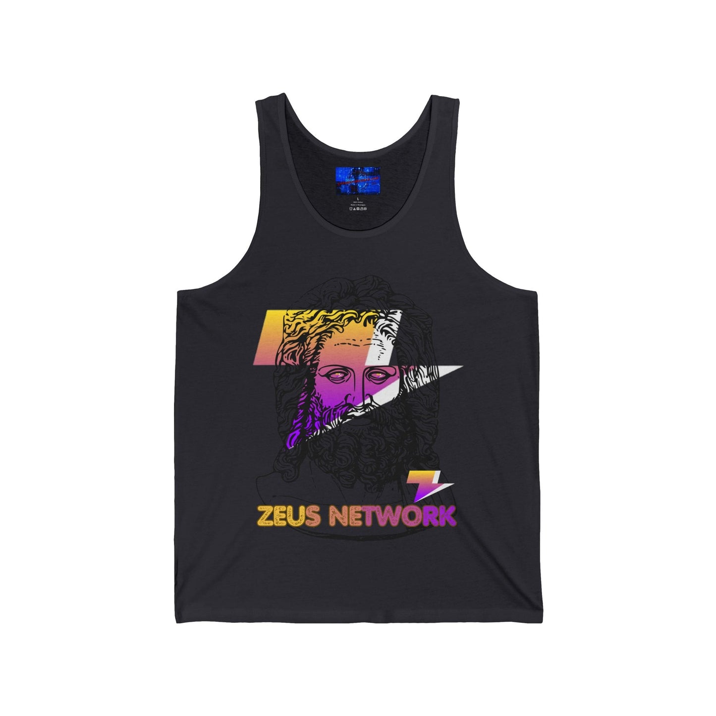 Zeus Network Unisex Jersey Tank Top by cypherpunkgear – cypherpunkgear.com | Cypherpunk Merch