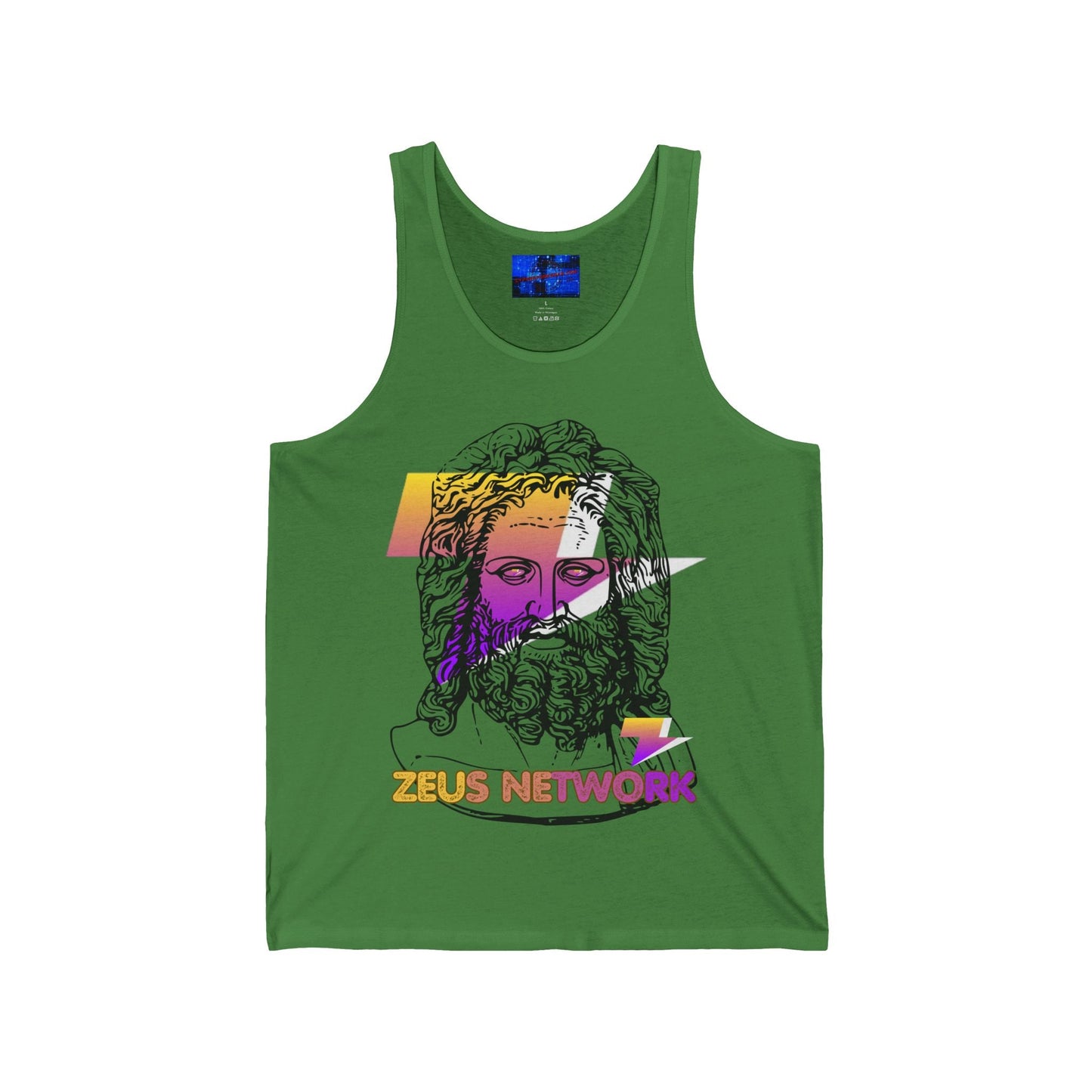 Zeus Network Unisex Jersey Tank Top by cypherpunkgear – cypherpunkgear.com | Cypherpunk Merch