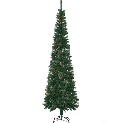 Slim Pine Needles Xmas Tree - 7.5 Foot Pencil Christmas Tree