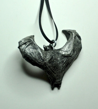 Soaring Fruit Bat Ornament, Hand Painted Resin Sculpture | Gothic Vampire Bat Figurine | Nature Bat Ornament for Halloween and Gothic Decor