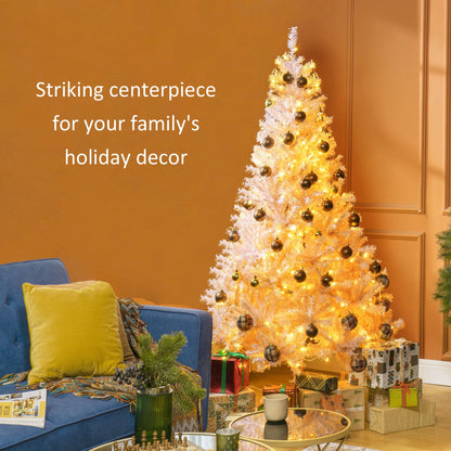 HOMCOM 6' Tall Prelit Christmas Tree