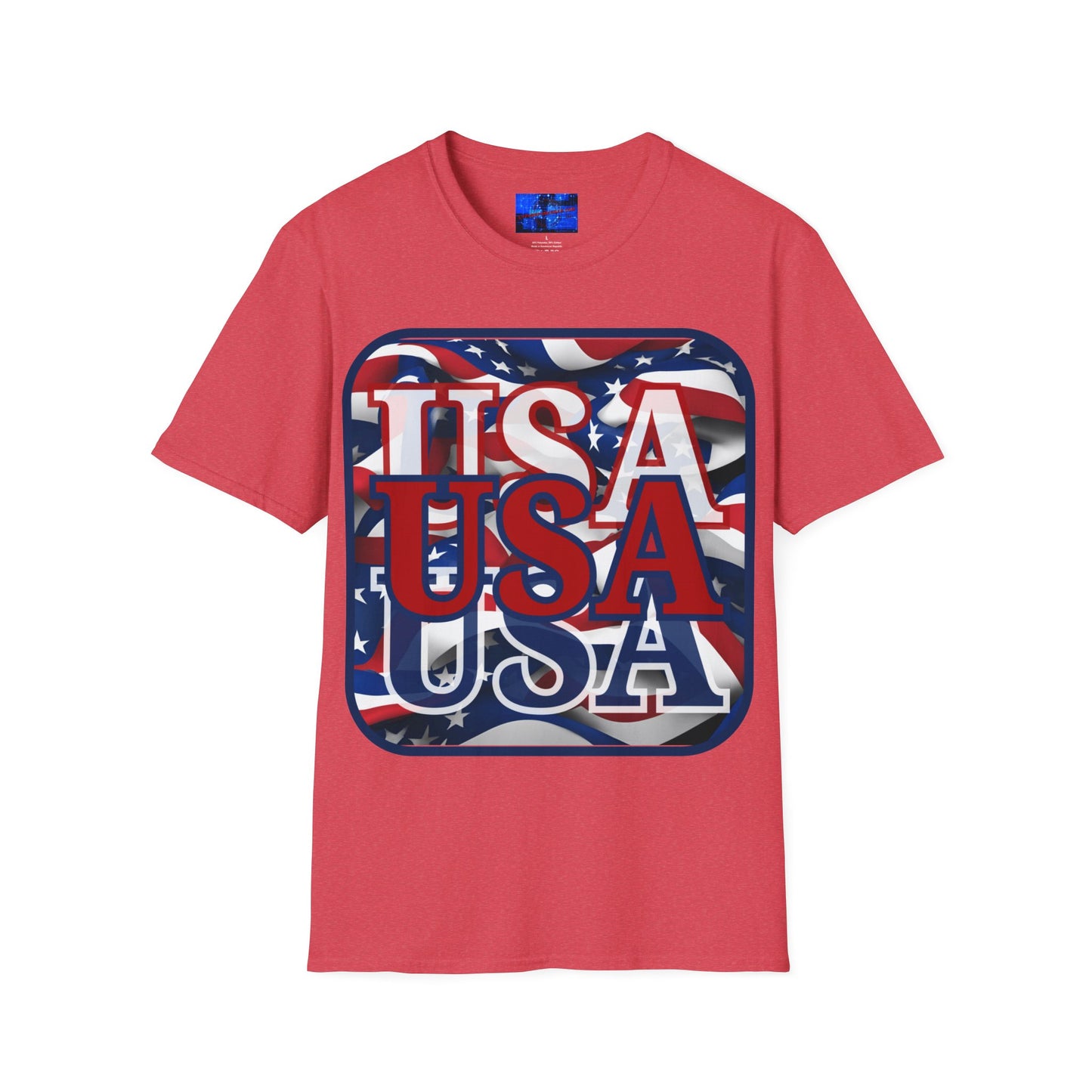 RED White and Blue USA Patriot LTcolors Unisex T-Shirt by cypherpunkgear