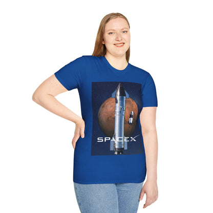 SpaceX Mars Unisex T-Shirt by cypherpunkgear.com