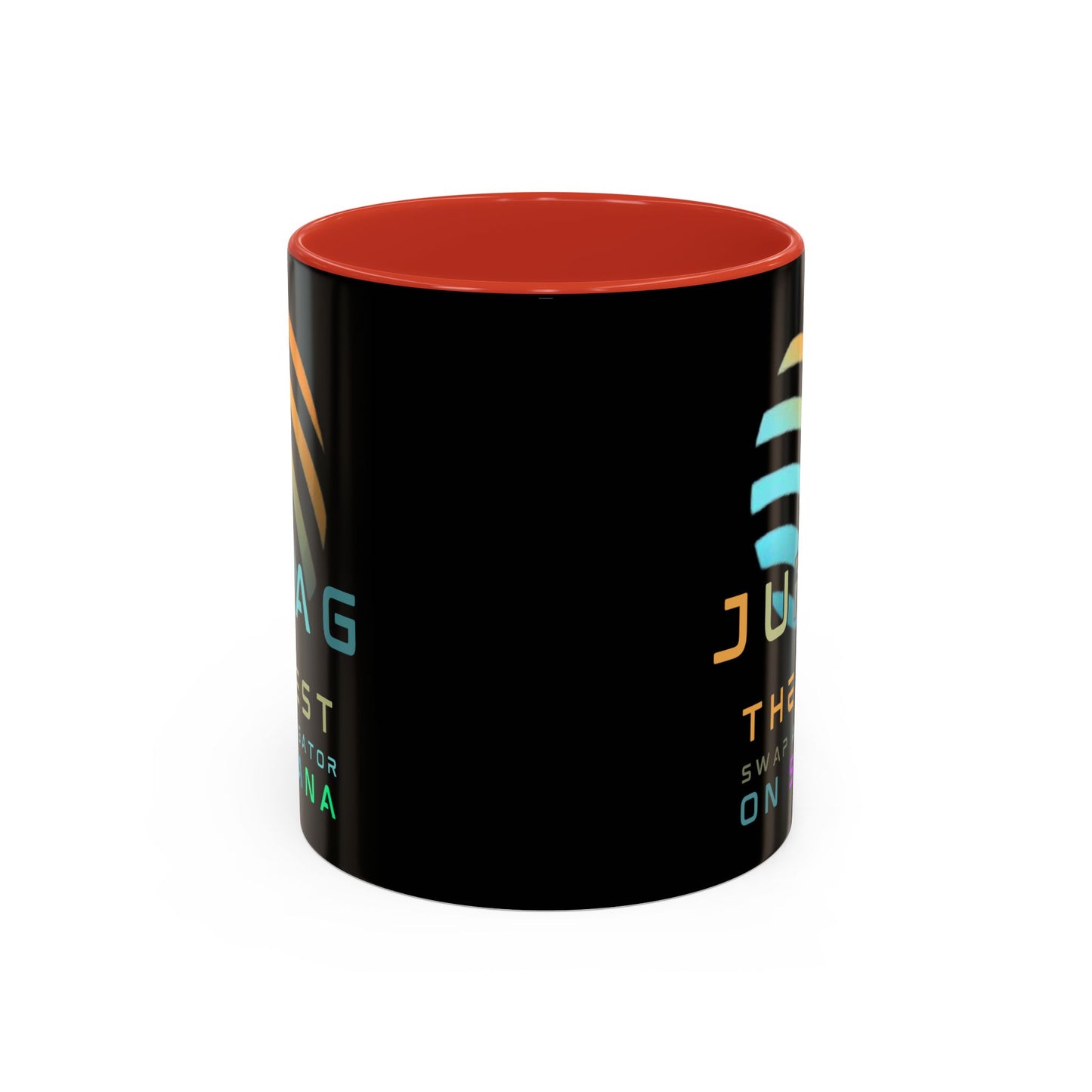 Jupiter (JUP) the best aggregator on Solana Black Accent Mug by cypherpunkgear.com