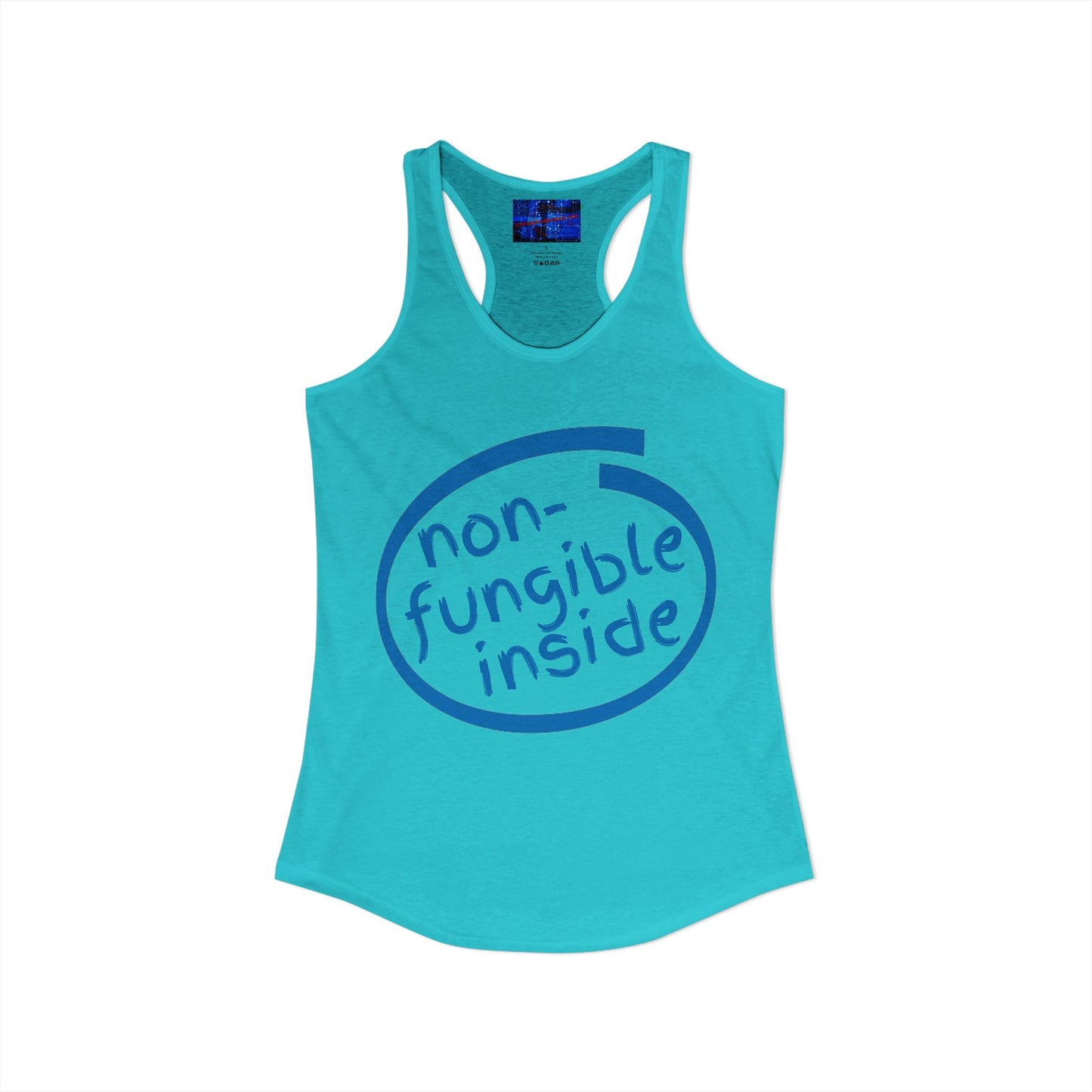 Non-Fungible Inside Women's Racerback Tank Top by cypherpunkgear.com