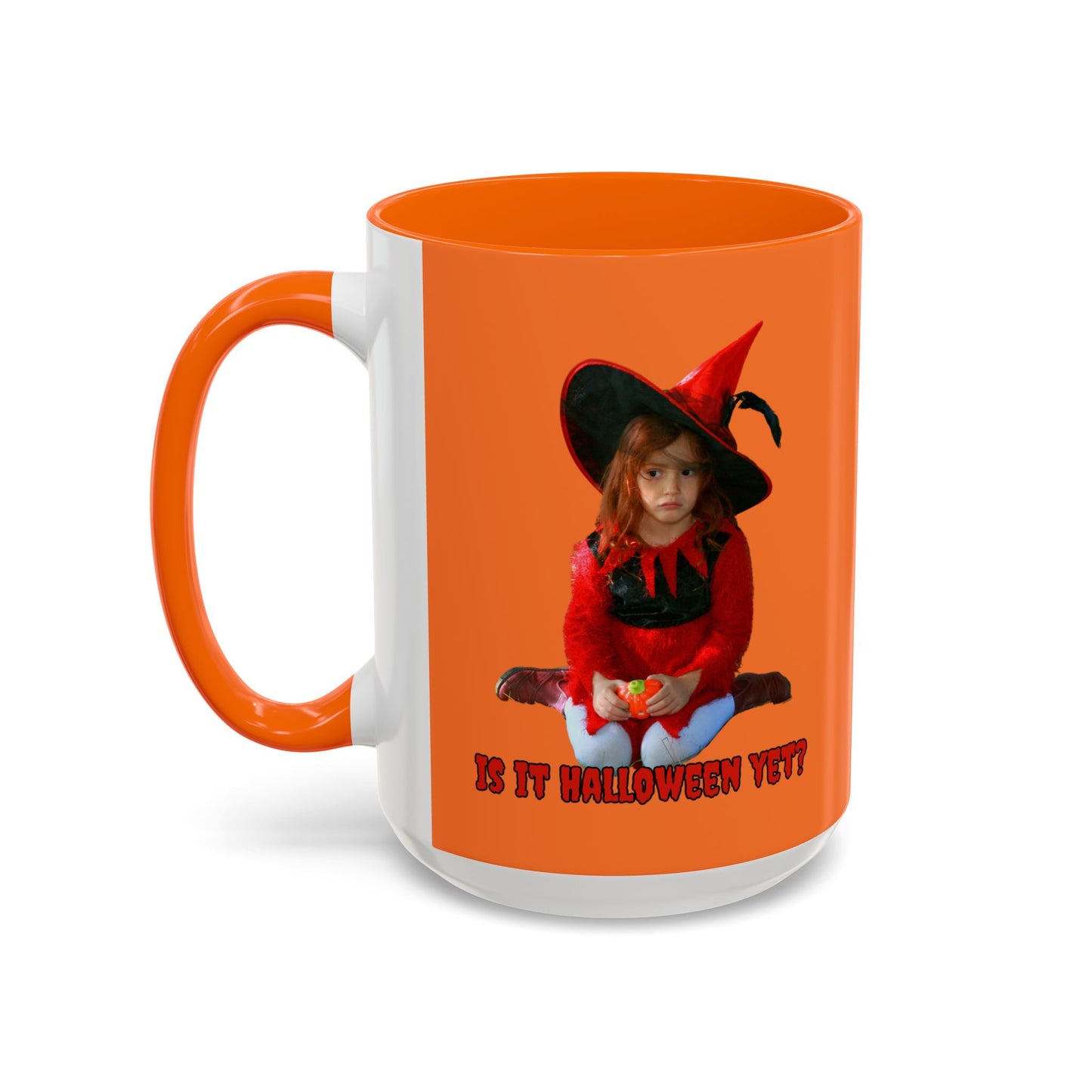 Is it Halloween yet? Orange Accent Mug by CreepyCrafts.boo
