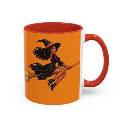 Velvet Vex Orange Accent Mug by CreepyCrafts.boo