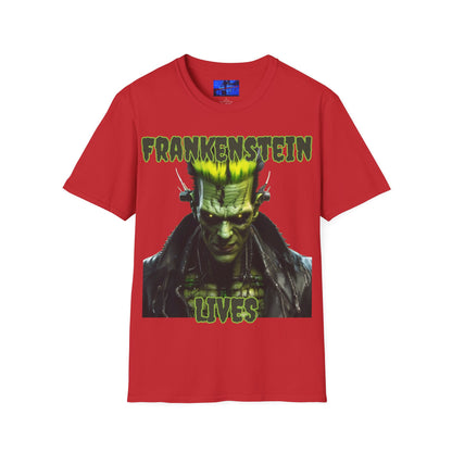 Frankenstein Lives LTcolors Unisex T-Shirt by cypherpunkgear