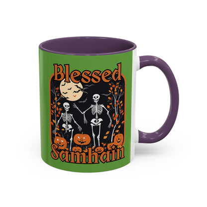 Spooktacular Skeletons of Samhain Accent Mug by CreepyCrafts.boo
