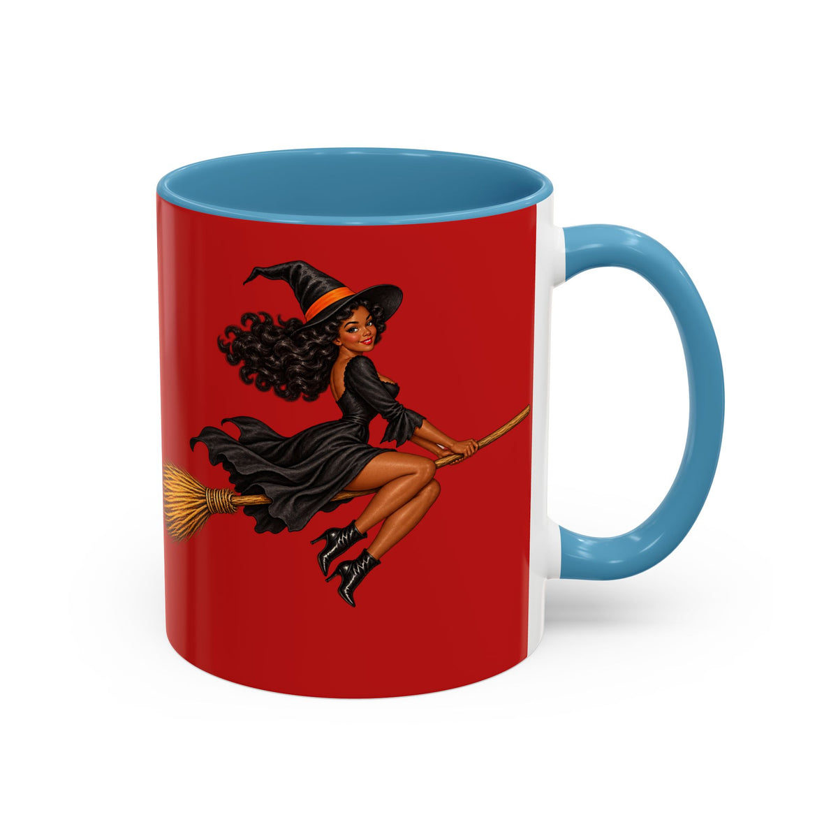Velvet Vex Red Accent Mug by CreepyCrafts.boo