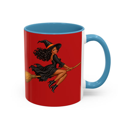 Velvet Vex Red Accent Mug by CreepyCrafts.boo