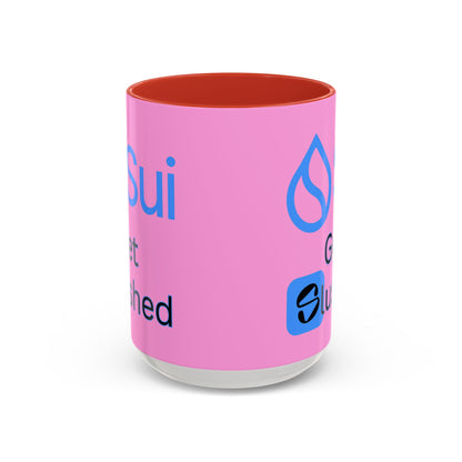 Sui: Get Slushed Pink Accent Mug by cypherpunkgear.com