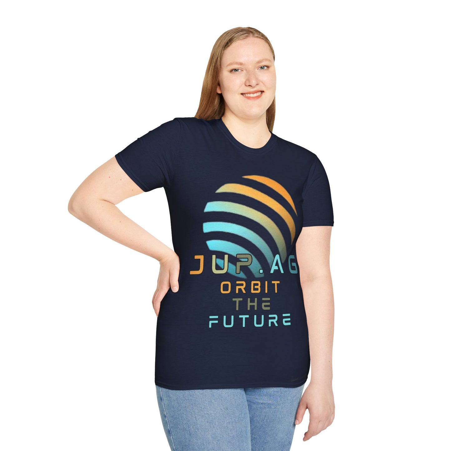 Jupiter (JUP) Orbit the Future Dark colors Unisex T-Shirt by cypherpunkgear.com