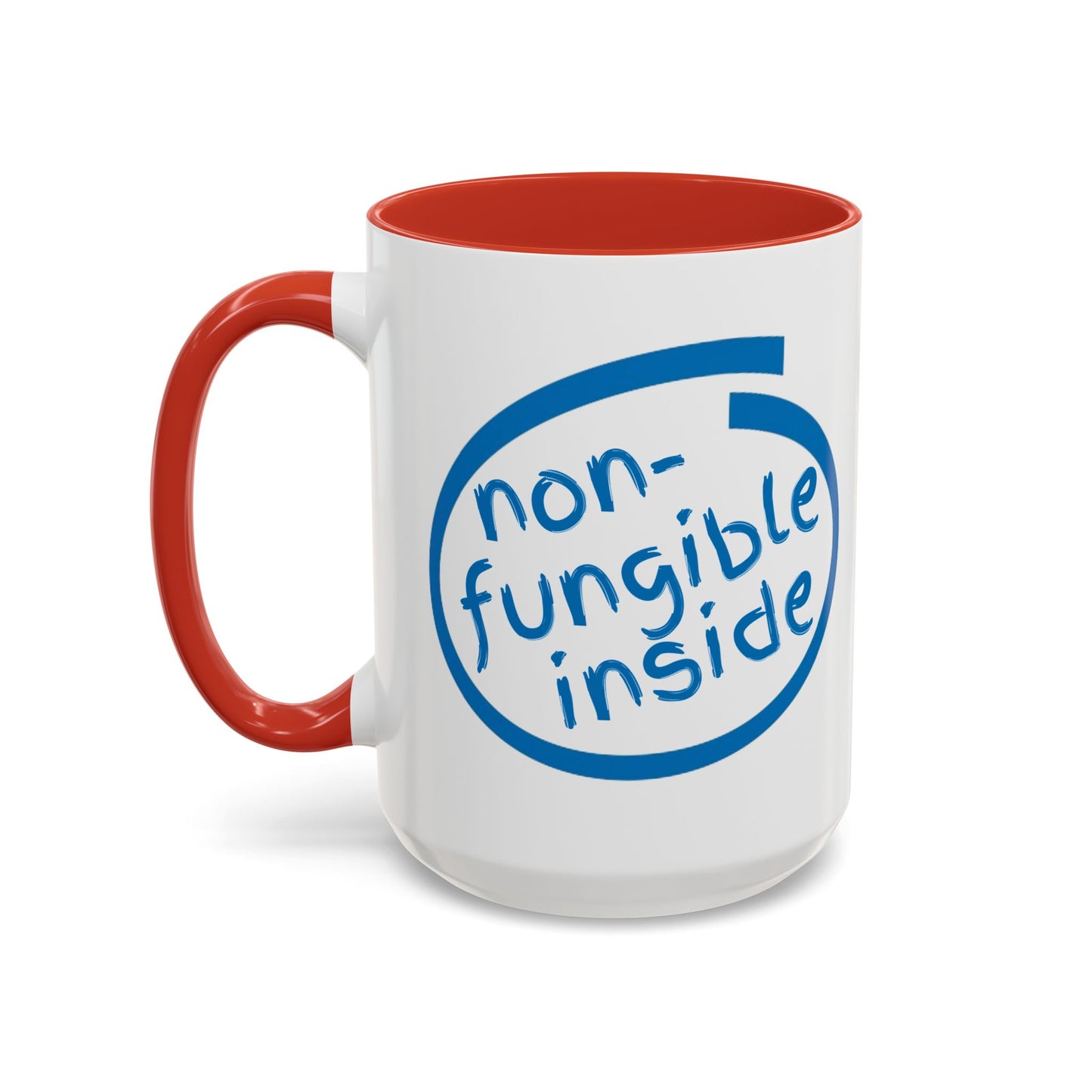 Non-Fungible Inside White Accent Mug by cypherpunkgear.com
