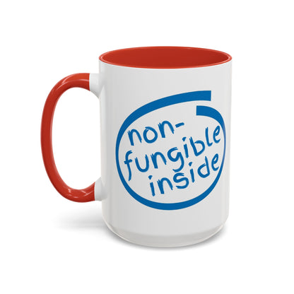Non-Fungible Inside White Accent Mug by cypherpunkgear.com