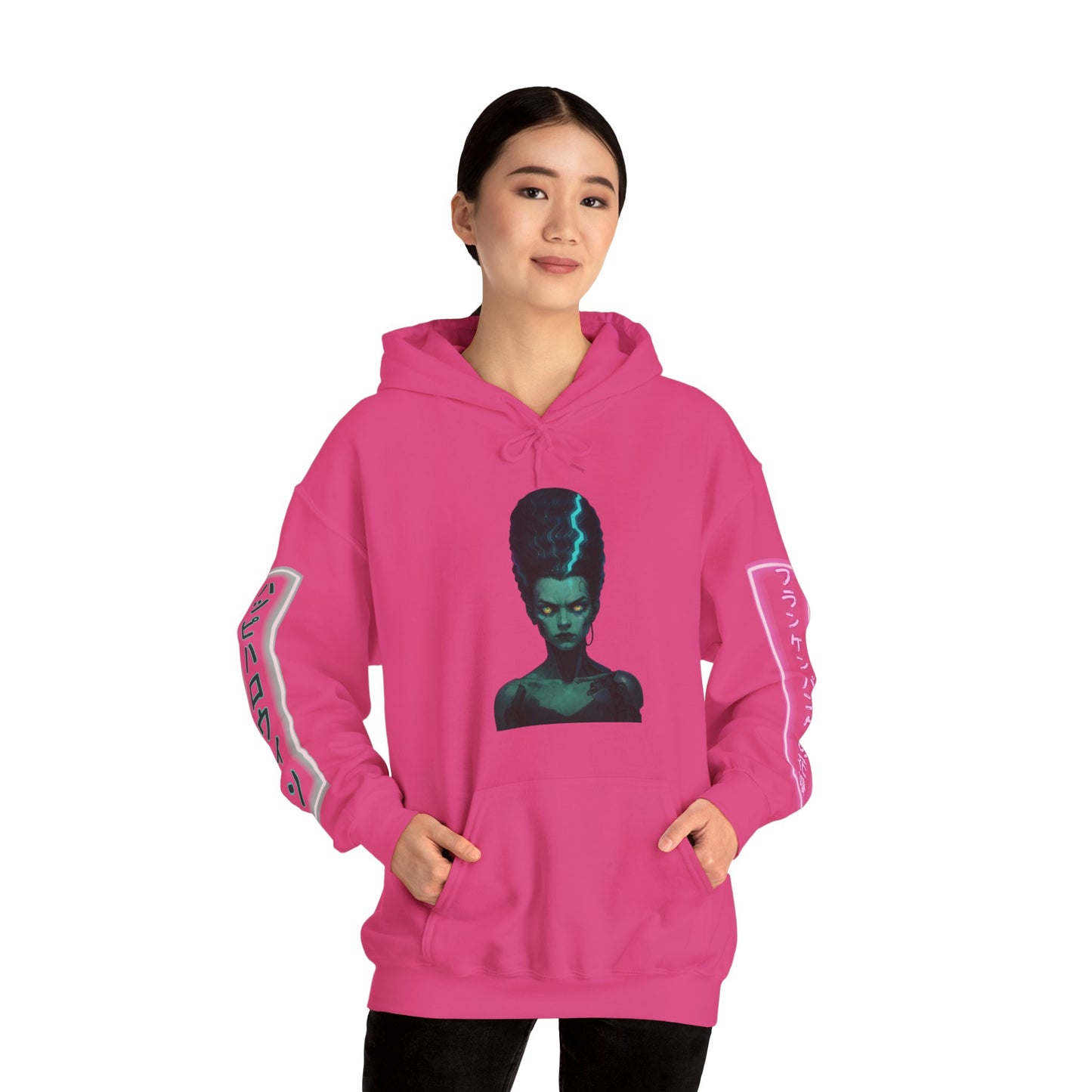 Bride of Frankenpunk Hoodie Unisex Hooded Sweatshirt by CreepyCrafts.boo