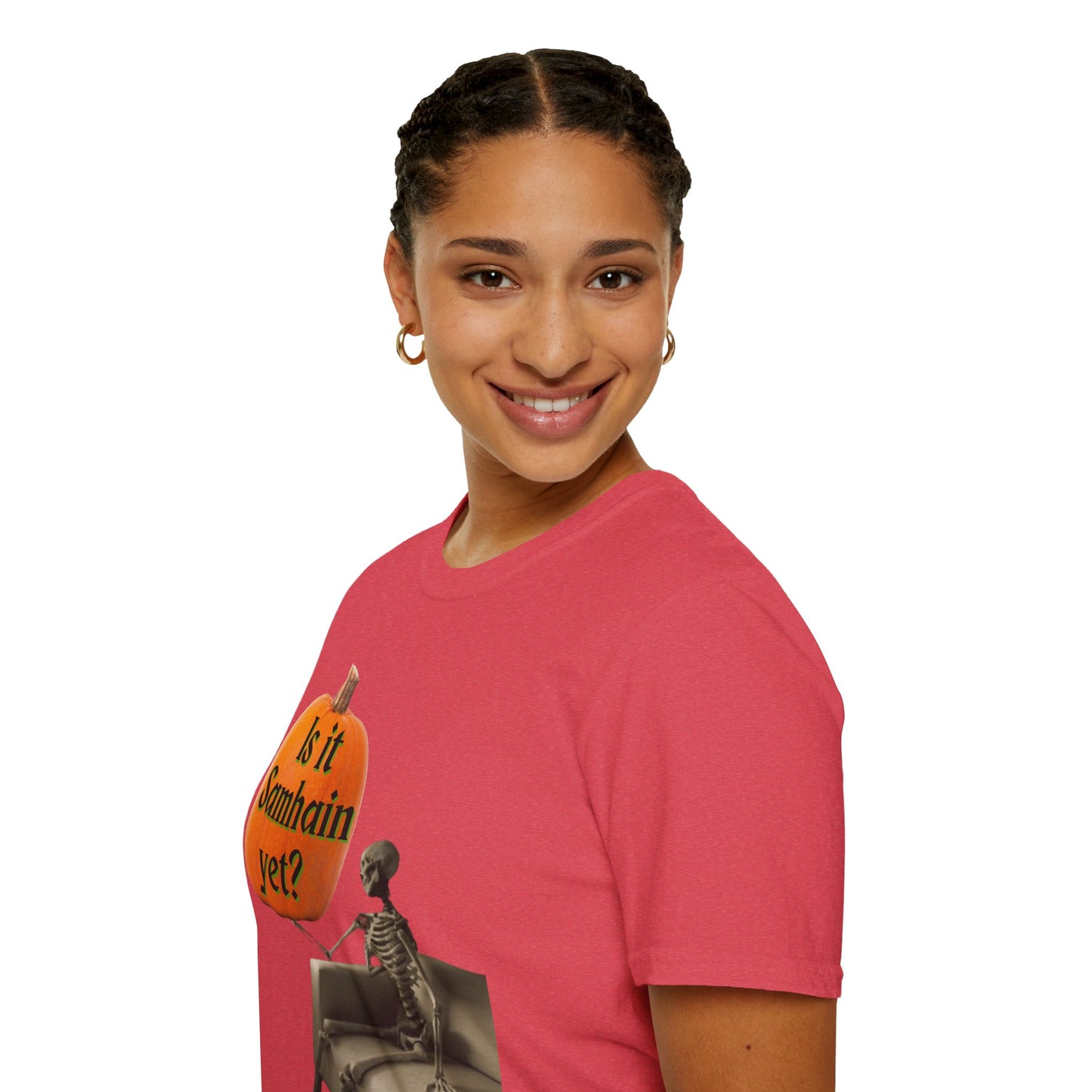 Is it Samhain yet? Skeleton's Pumpkin Light colors Unisex T-Shirt by CreepyCrafts.boo