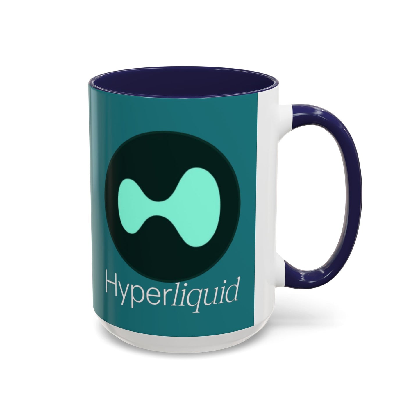 Hyperliquid White font Hyperliquid Accent Mug by cypherpunkgear.com